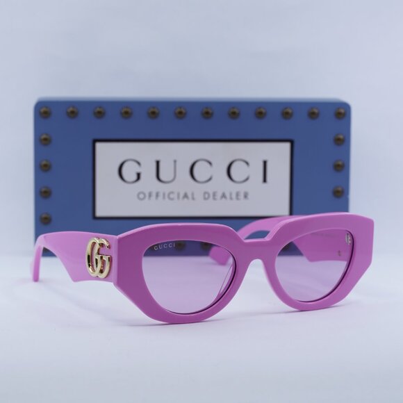 Gucci GG1421S 004 Geometric Sunglasses – Pink - Picture 5 of 12